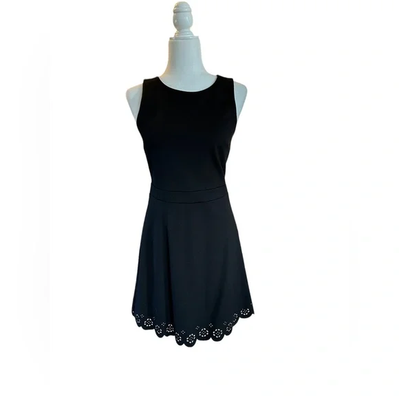 LOFT | Dresses | Loft Laser Cut Out Scalloped Hem Little Black Dress Nwt |  Poshmark